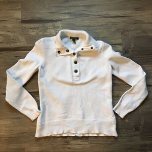 Lauren Ralph Lauren Medium Pullover Sweater Button